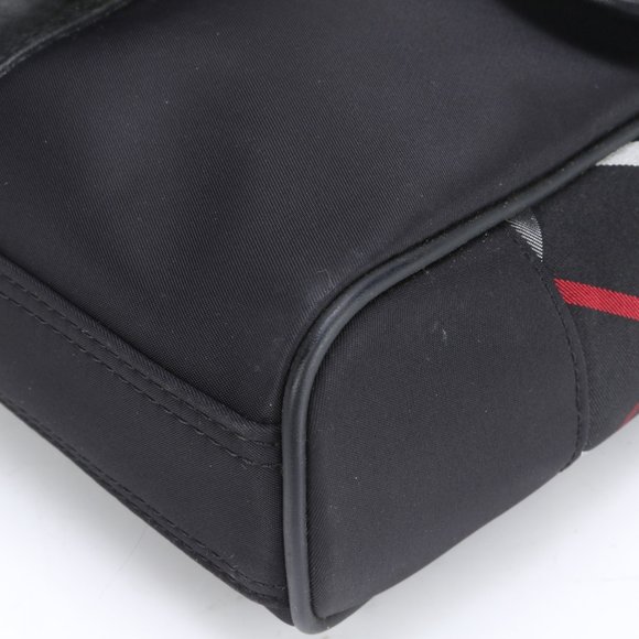 Burberry Check Leather Shoulder Bag Tote Black Men's - Picture 9 of 15